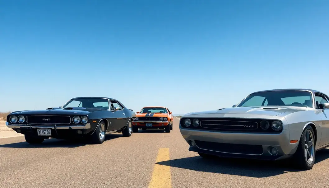Classic muscle cars that defined generations with speed and power.